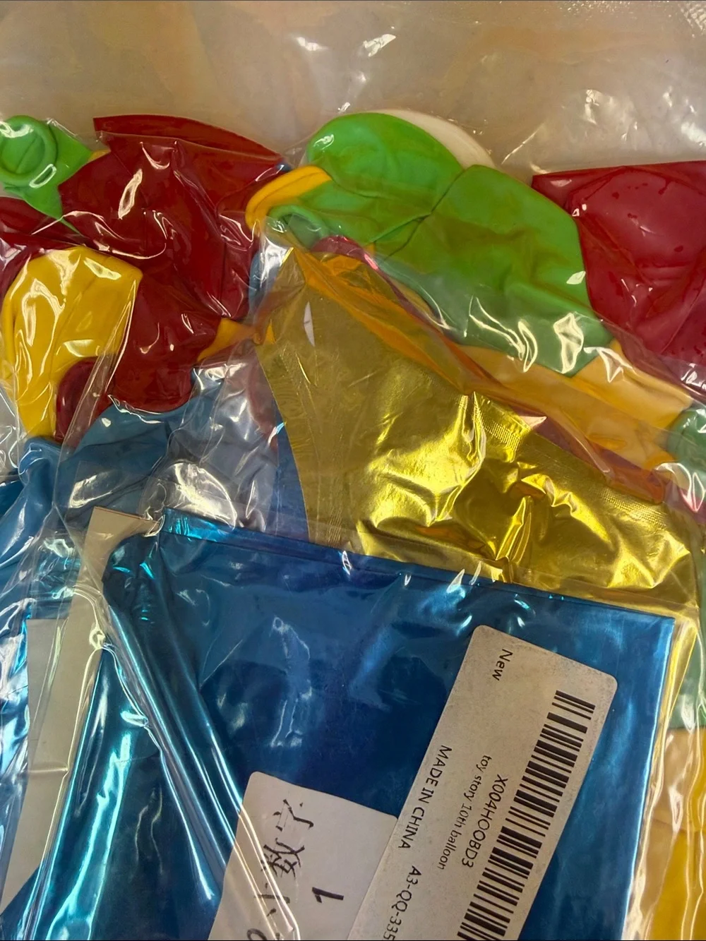 Assorted Kids Balloon Party Pack Multicolor Toy Story themed latex and mylar 10